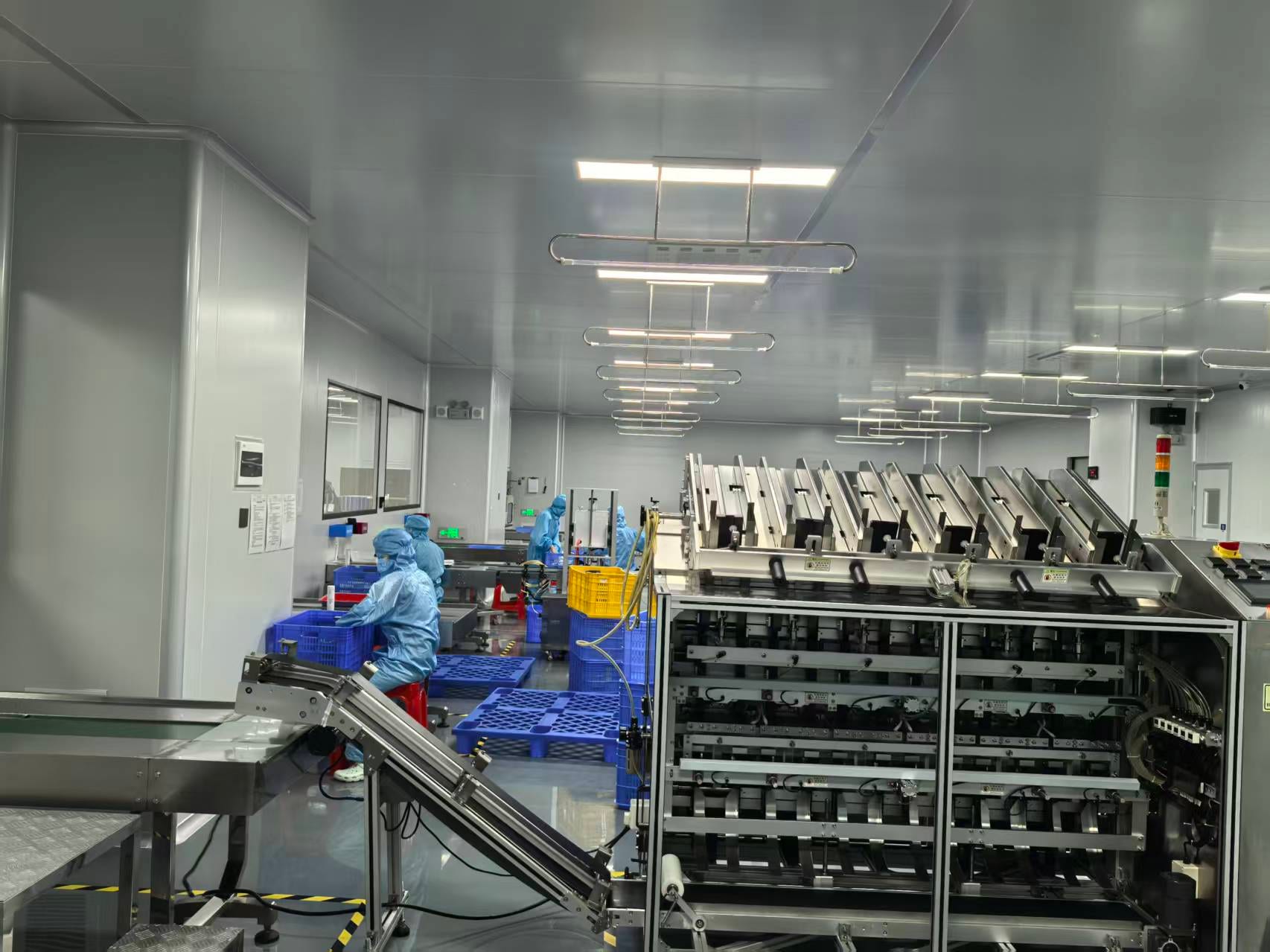 Automated sheet-mask filling and sachet line